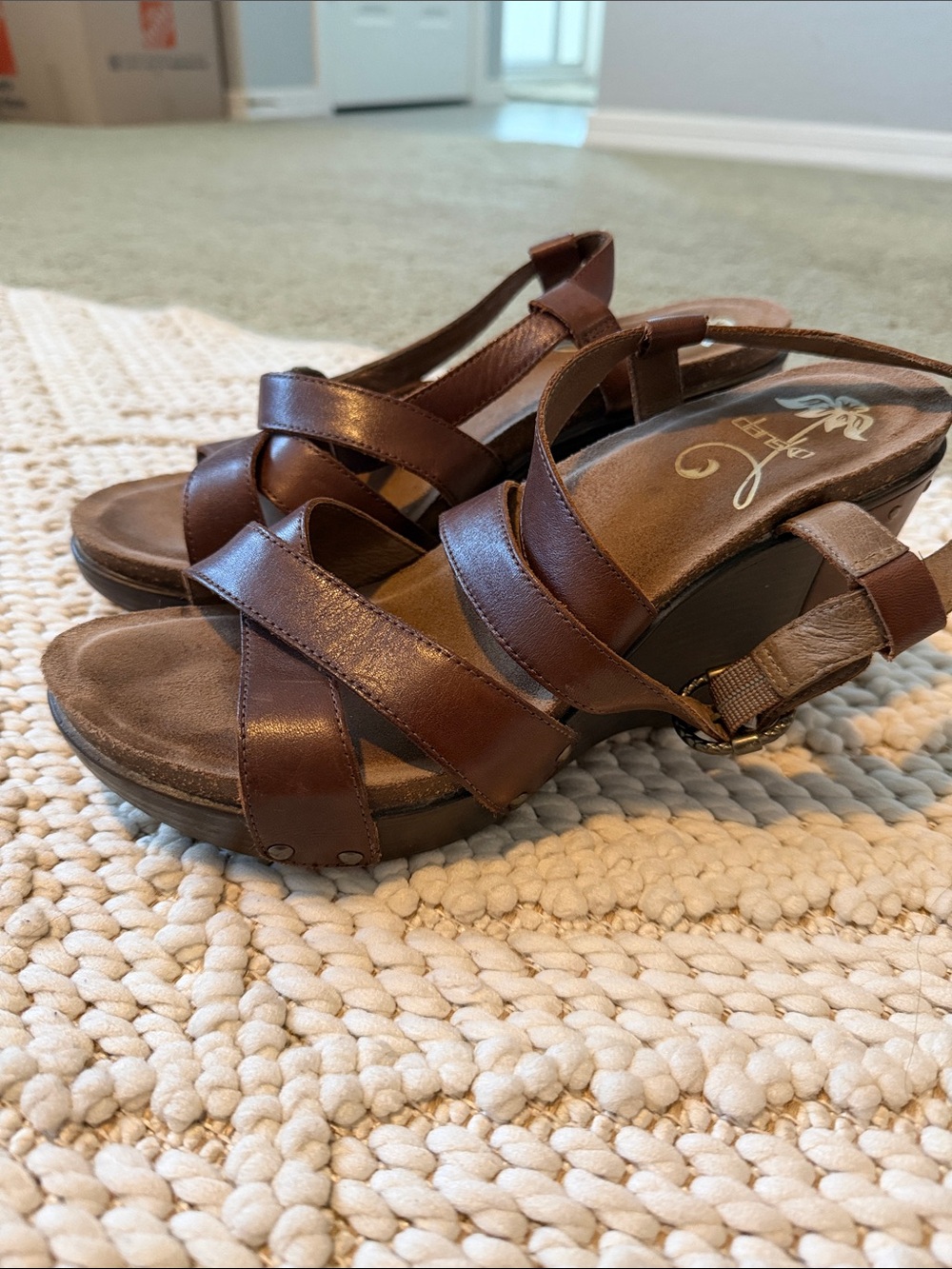 Dansko Brown Frida Wedge Sandals